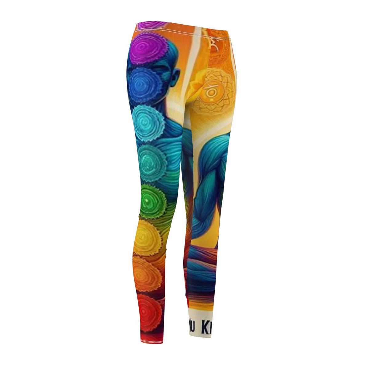 Chakra Rainbow Yoga Leggings — Colorful Spiritual Energy Print - underthestarsbabe