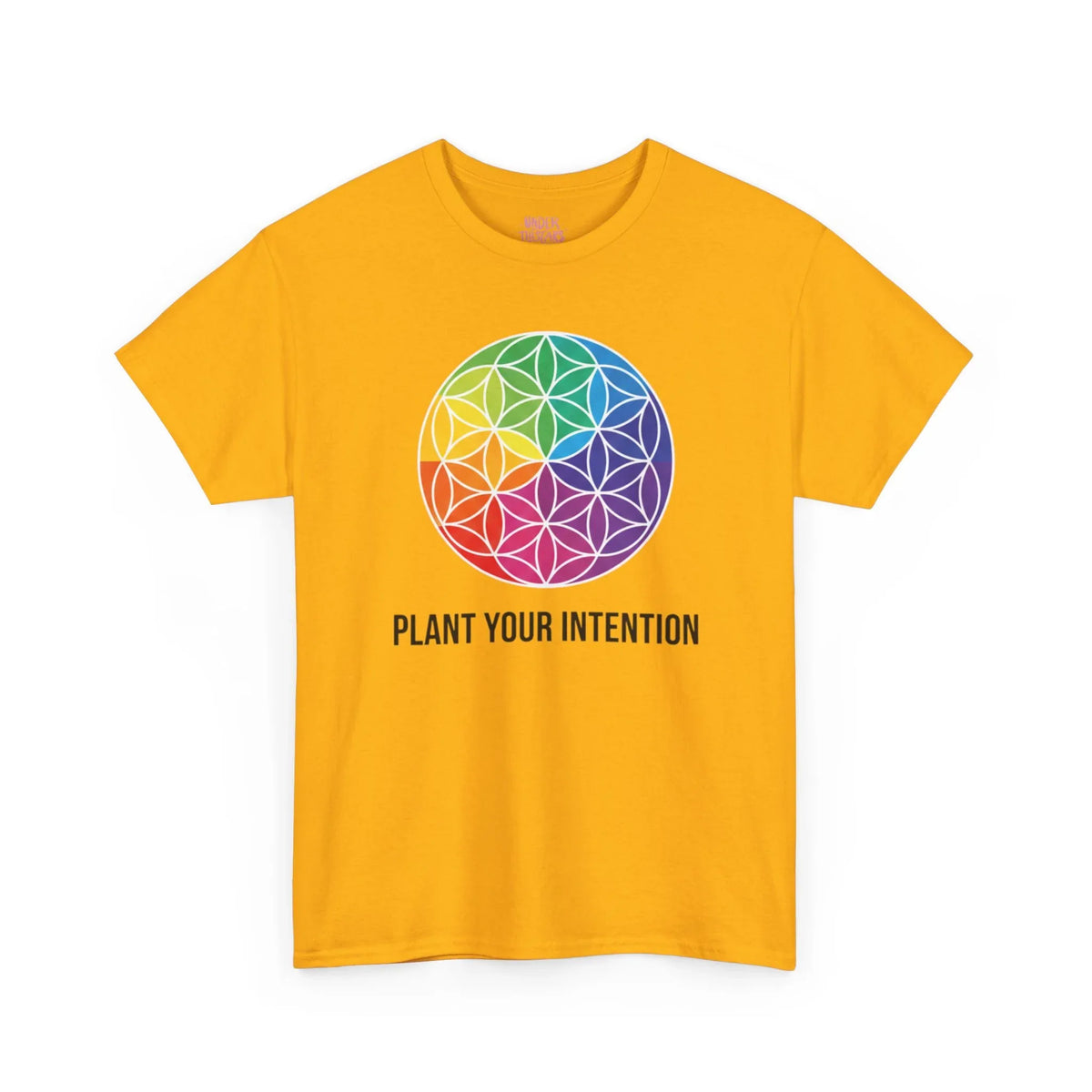 Intent Planting T‑Shirt — Rainbow Flower of Life Graphic Tee ("Plant Your Intention") - underthestarsbabe