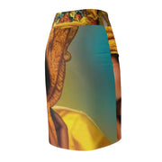 Queenie Vibrant Pencil Skirt