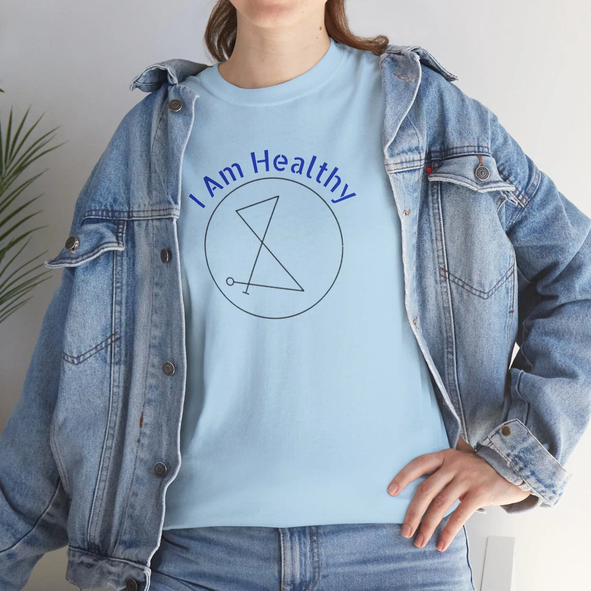 I AM Healthy Sigil Healing T-Shirt — Spiritual Wellness Tee - underthestarsbabe