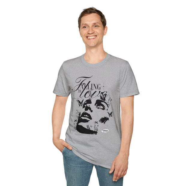 Falling in Love Unisex Softstyle T-Shirt - Romantic & Soft - Under the Stars Babe