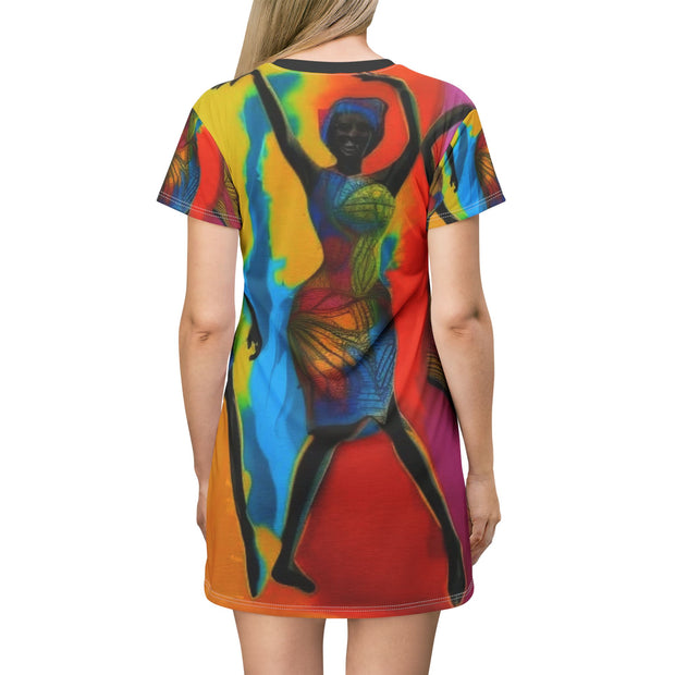 Celebrate T-Shirt Dress - Under The Stars Babe