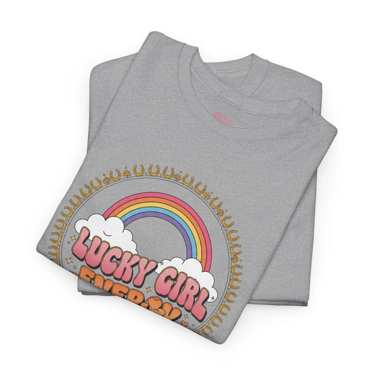 Lucky Girl Energy Retro Rainbow T-Shirt - underthestarsbabe
