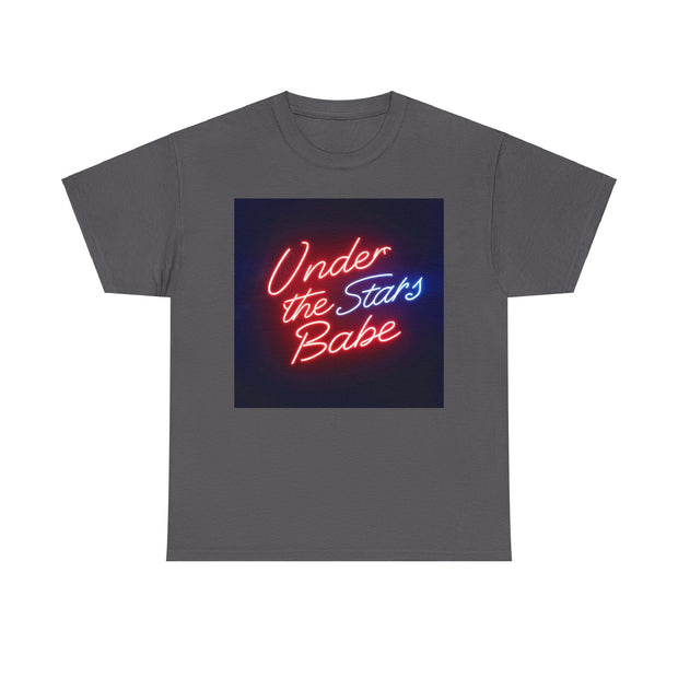 Neon Under the Stars Babe Heavy Cotton Tee - Bold & Trendy