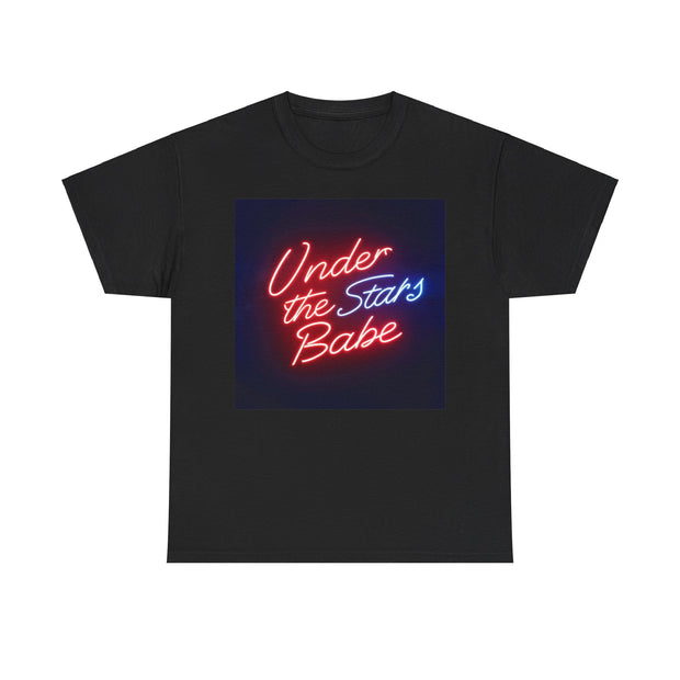 Neon Under the Stars Babe Heavy Cotton Tee - Bold & Trendy