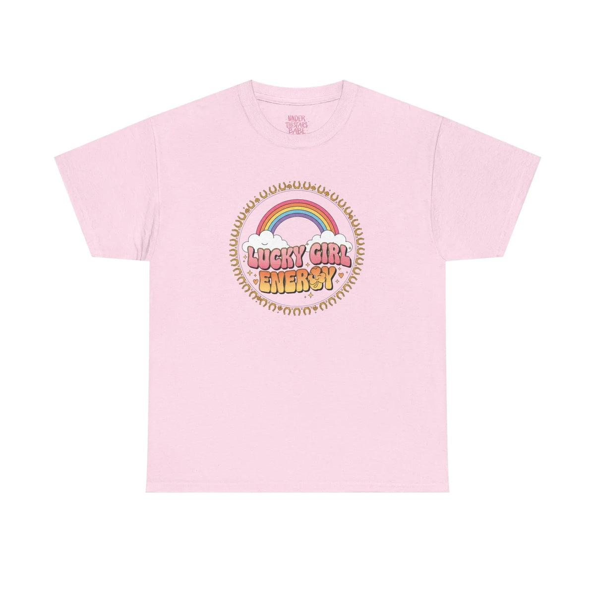 Lucky Girl Energy Retro Rainbow T-Shirt - underthestarsbabe