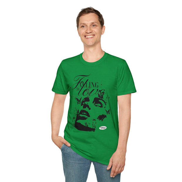 Falling in Love Unisex Softstyle T-Shirt - Romantic & Soft - Under the Stars Babe