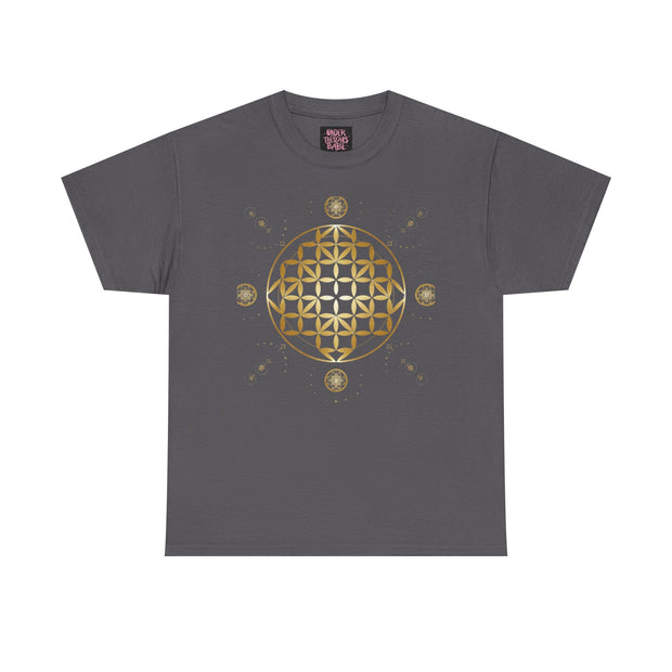 Gold Flower Of Life Unisex Graphic Tee