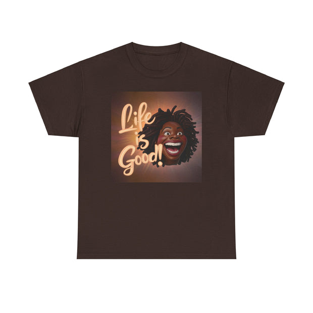 Life is Good Lady Unisex Heavy Cotton Tee - Casual - Under the Stars Babe