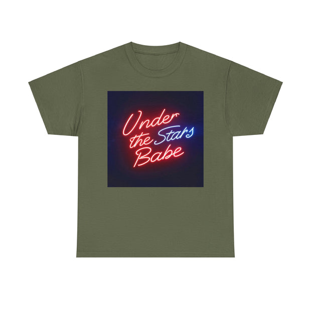 Neon Under the Stars Babe Heavy Cotton Tee - Bold & Trendy