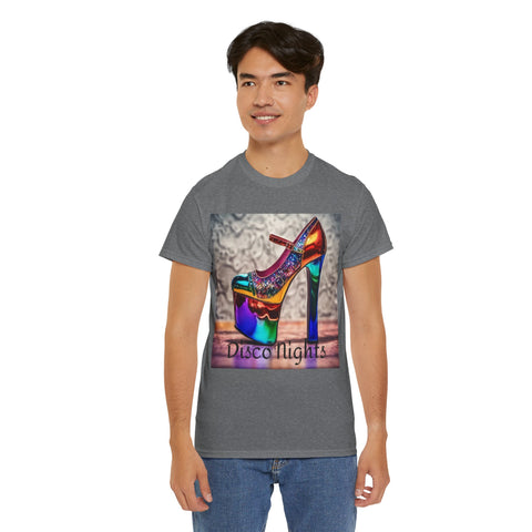 Disco Nights Unisex Heavy Cotton Tee - Retro Vibes - Under the Stars Babe