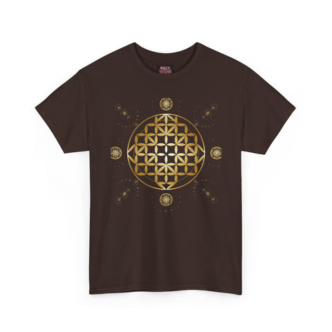 Gold Flower Of Life Unisex Graphic Tee