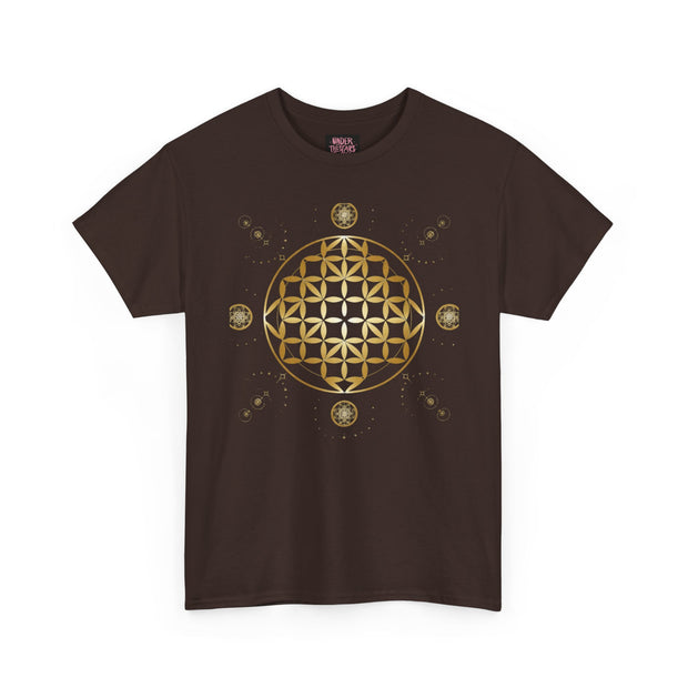Gold Flower Of Life Unisex Graphic Tee