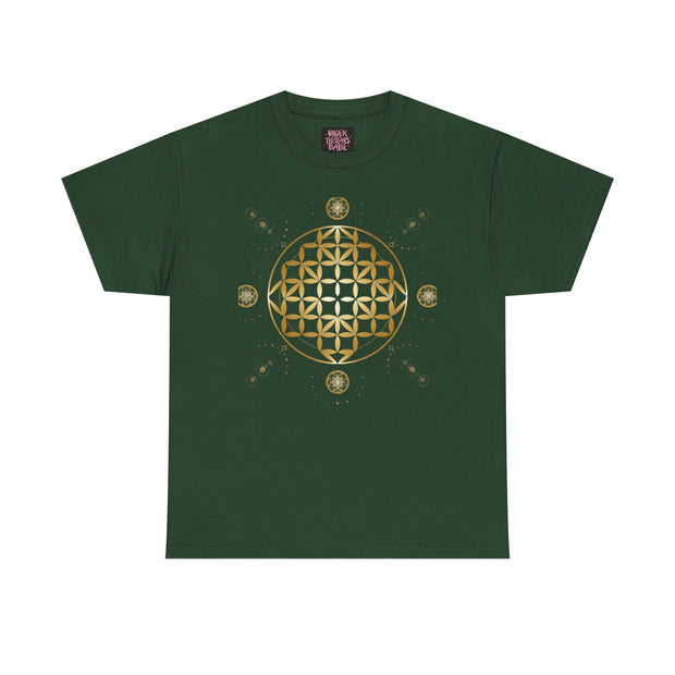 Gold Flower Of Life Unisex Graphic Tee