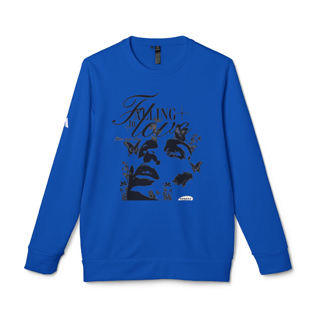 Falling In Love Adidas® Unisex Fleece Crewneck Sweatshirt - Under The Stars Babe