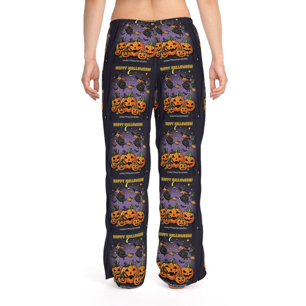 Halloween Women's Pajama Pants, Cozy Sleepwear, Festive Loungewear, Spooky Holiday Pants, Pumpkin Print PJs, Fall Gift Idea