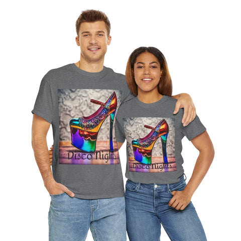 Disco Nights Unisex Heavy Cotton Tee - Retro Vibes - Under the Stars Babe