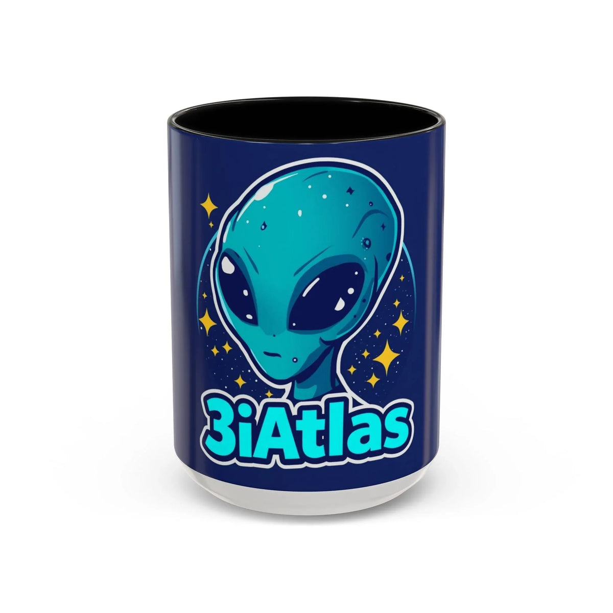 3i Atlas Collector Coffee Mug — Cute Blue Alien '3iAtlas' (11/15oz) - underthestarsbabe