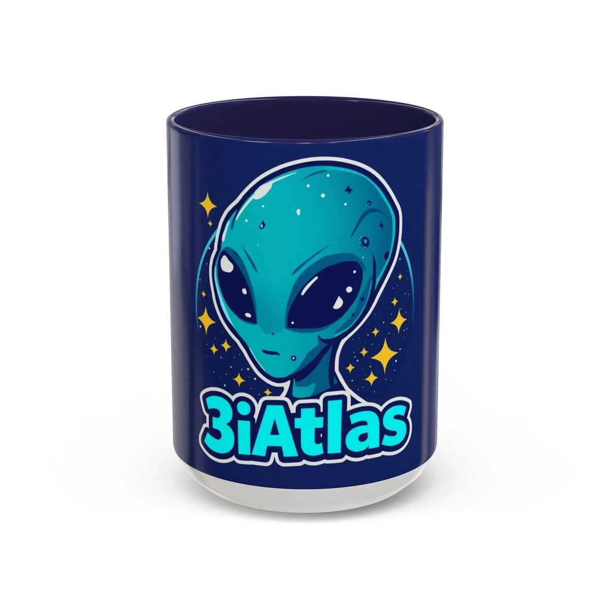 3i Atlas Collector Coffee Mug — Cute Blue Alien '3iAtlas' (11/15oz) - underthestarsbabe