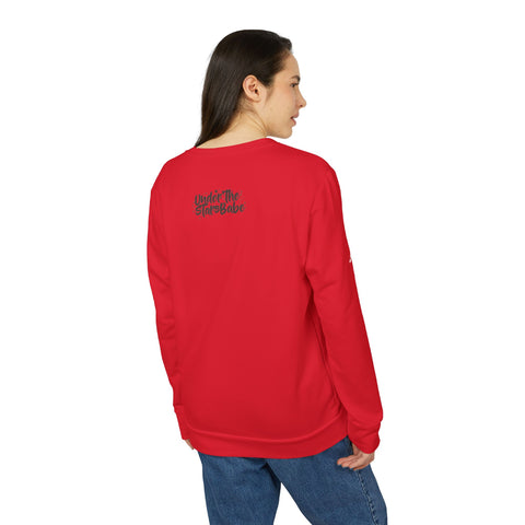 Falling In Love Adidas® Unisex Fleece Crewneck Sweatshirt - Under The Stars Babe