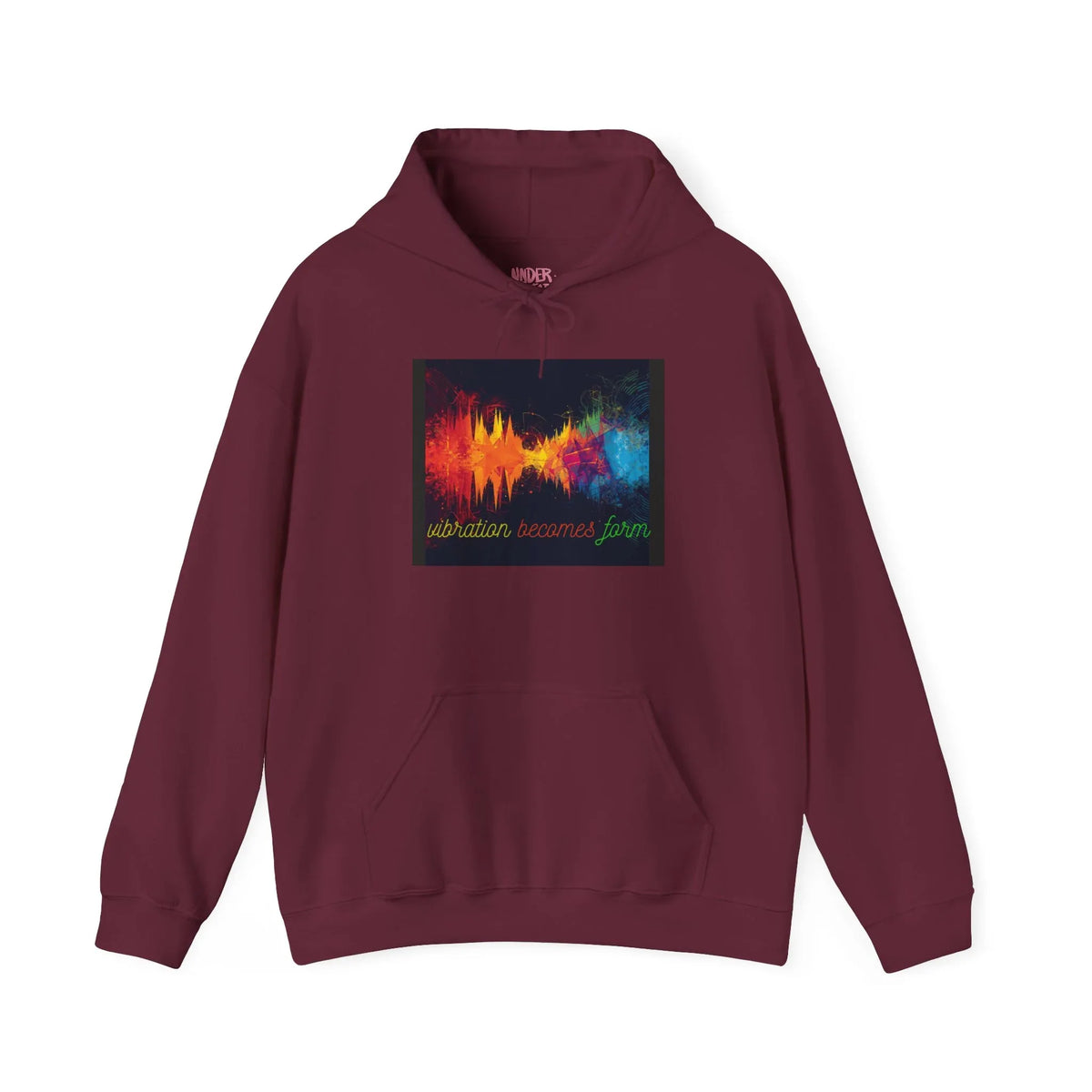 Energy Hoodie — "Vibration Becomes Form" Graphic Hoodie - underthestarsbabe