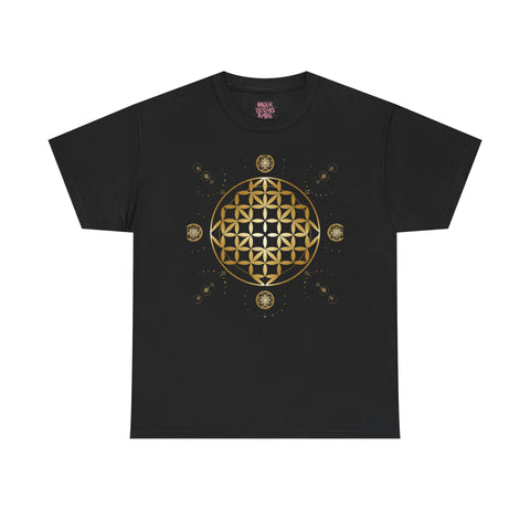 Gold Flower Of Life Unisex Graphic Tee