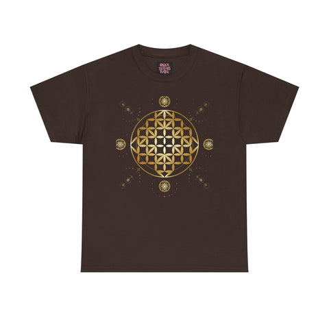 Gold Flower Of Life Unisex Graphic Tee