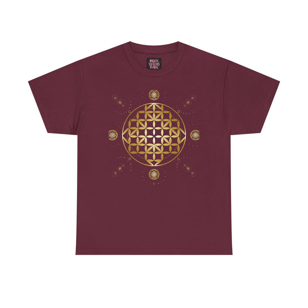 Gold Flower Of Life Unisex Graphic Tee
