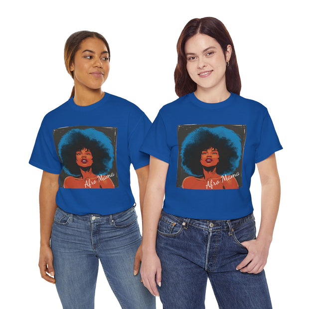 Afro Mama Unisex Heavy Cotton Tee - Unique & Bold - Under the Stars Babe