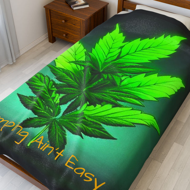 Hemping Ain’t Easy Velveteen Plush Blanket