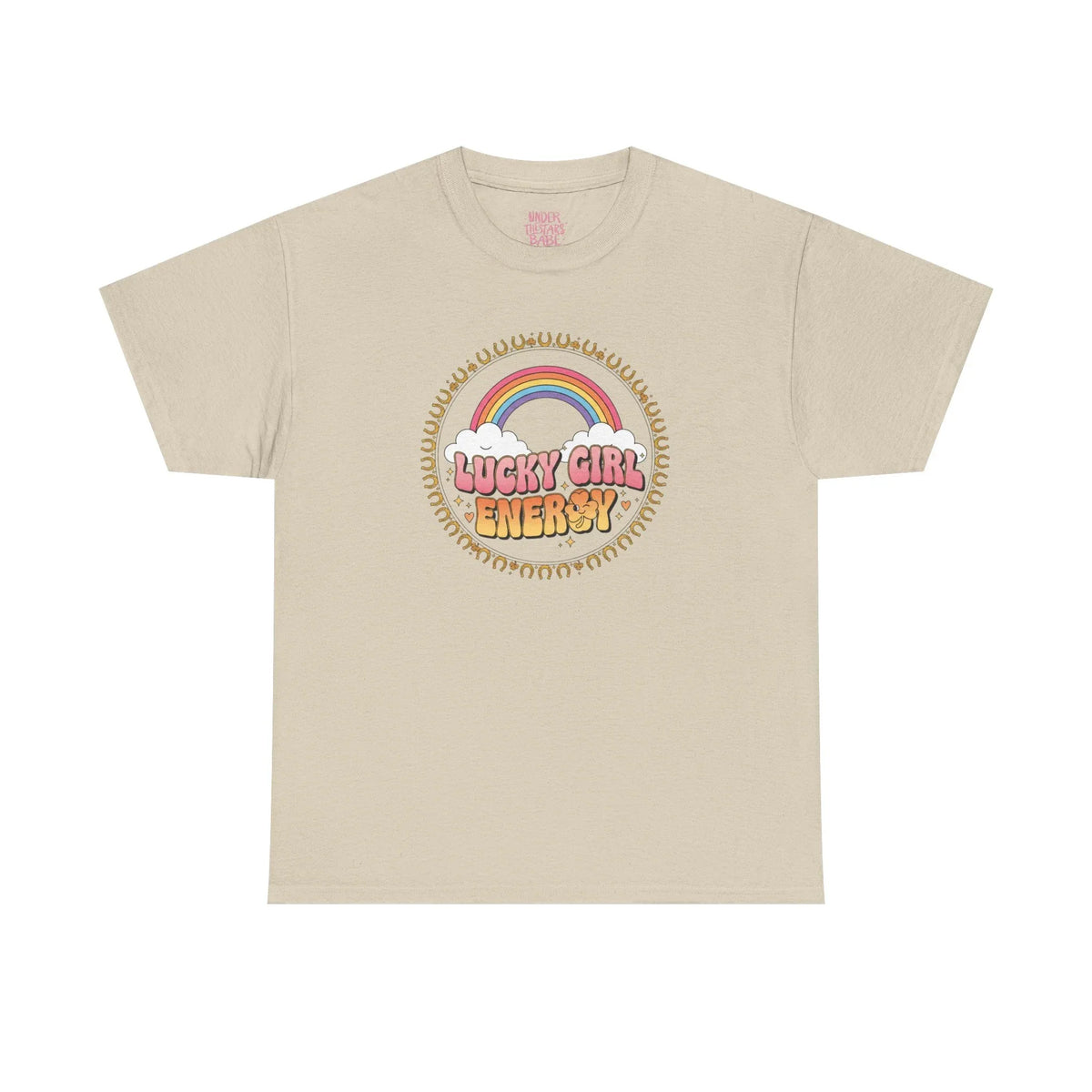 Lucky Girl Energy Retro Rainbow T-Shirt - underthestarsbabe
