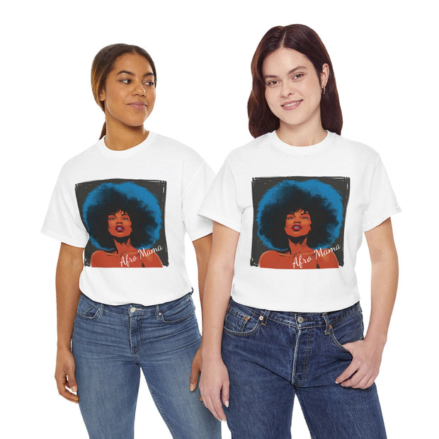 Afro Mama Unisex Heavy Cotton Tee - Unique & Bold - Under the Stars Babe