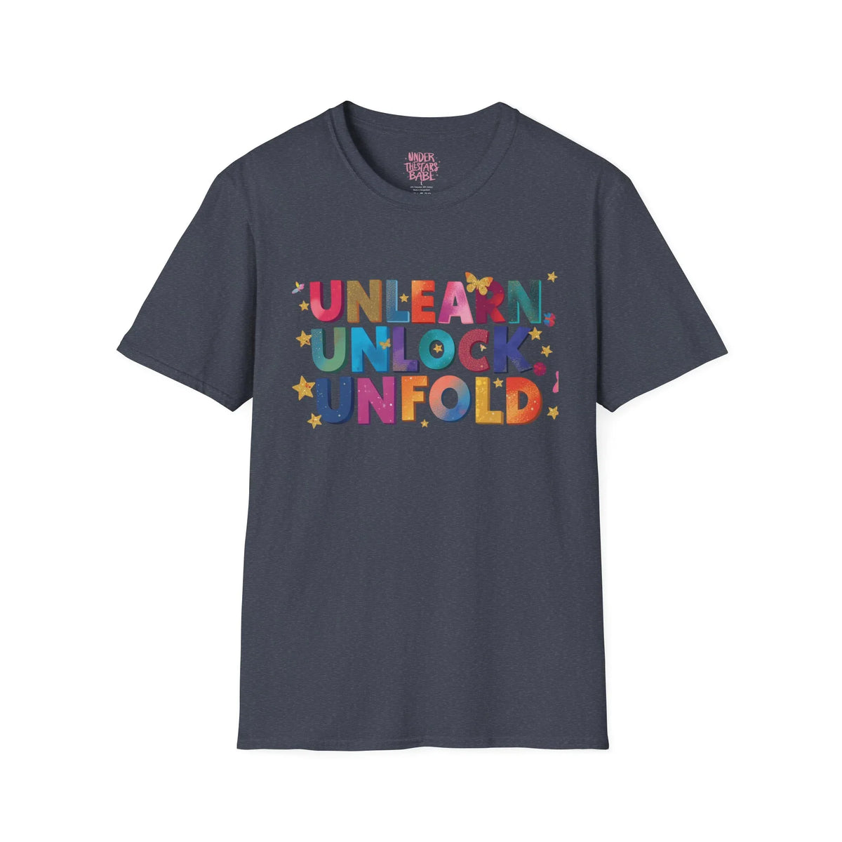 Unlearn Unlock Unfold Graphic Tee | Premium Cotton Streetwear - underthestarsbabe