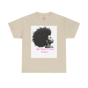 Afro Kisses & Cocoa Wishes Tee | Unisex Heavy Cotton T-Shirt for Black History Month, Celebrations, Diversity, Gift for Her