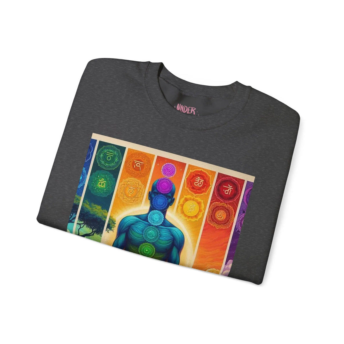 Chakra Meditation Crewneck Sweatshirt — 'Do You Know Your Colors?' - underthestarsbabe