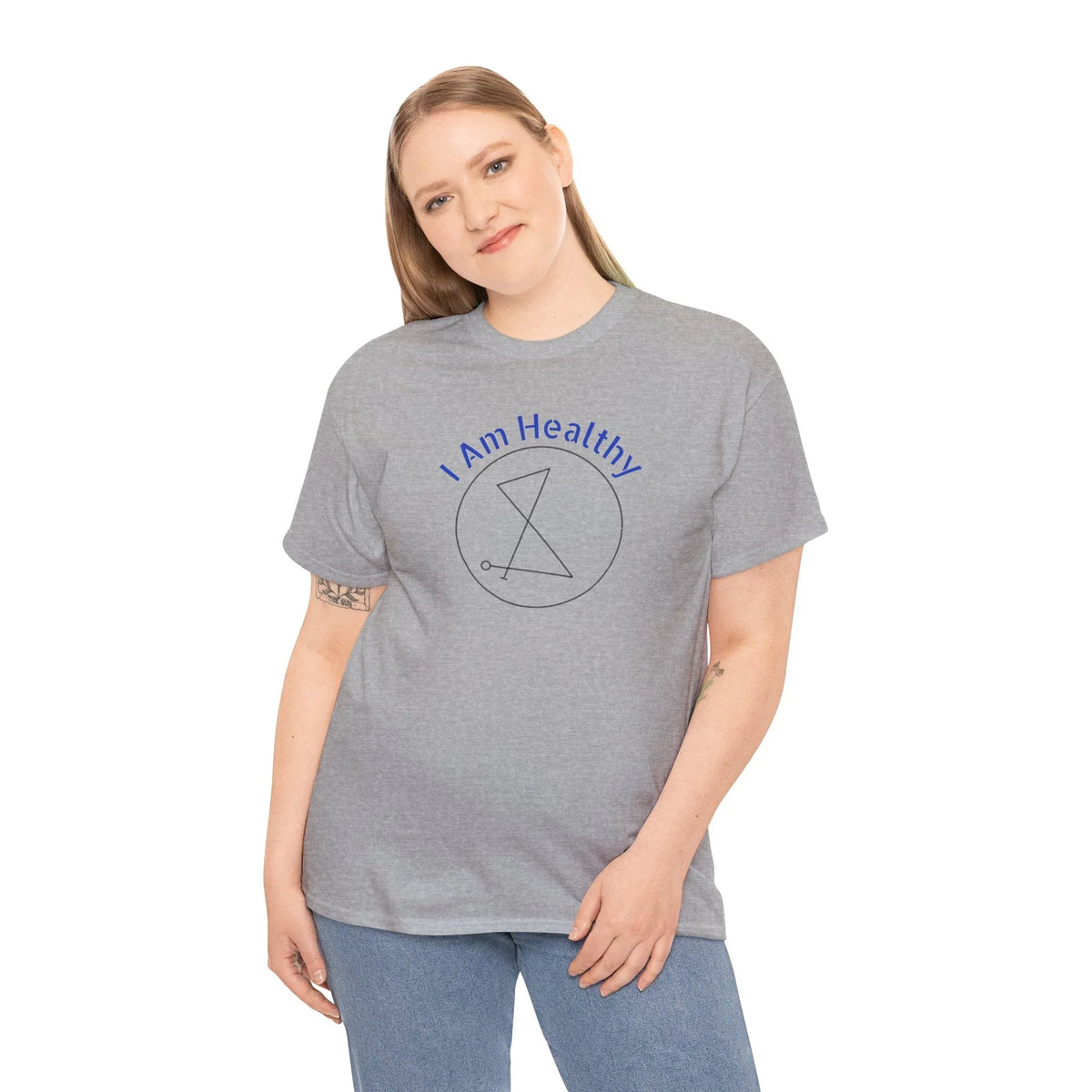 I AM Healthy Sigil Healing T-Shirt — Spiritual Wellness Tee - underthestarsbabe