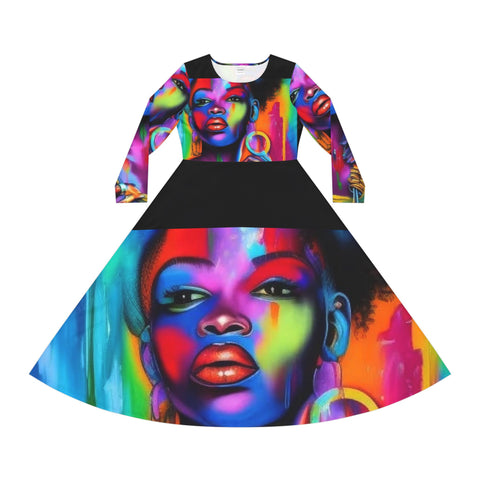 The Kenzie Black Lady Long Sleeve Dance Dress - Under The Stars Babe