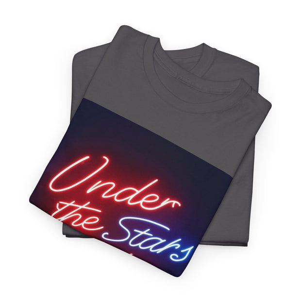 Neon Under the Stars Babe Heavy Cotton Tee - Bold & Trendy