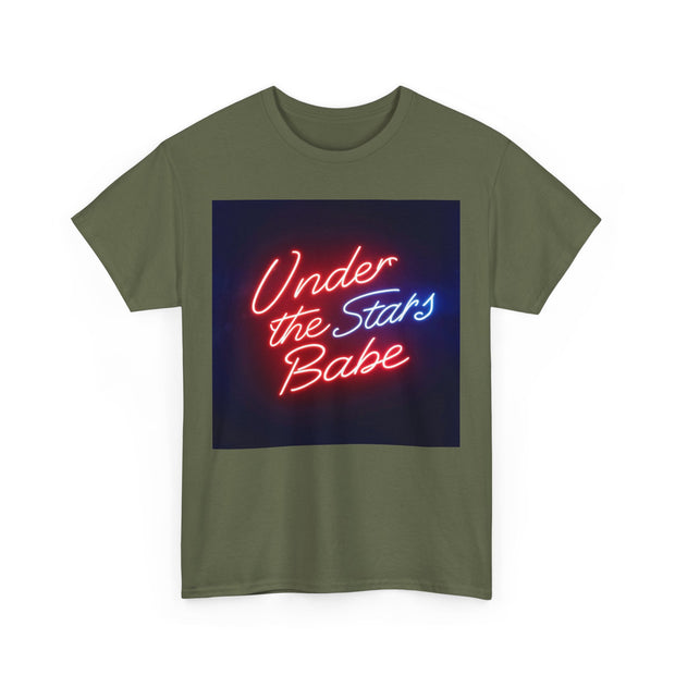 Neon Under the Stars Babe Heavy Cotton Tee - Bold & Trendy
