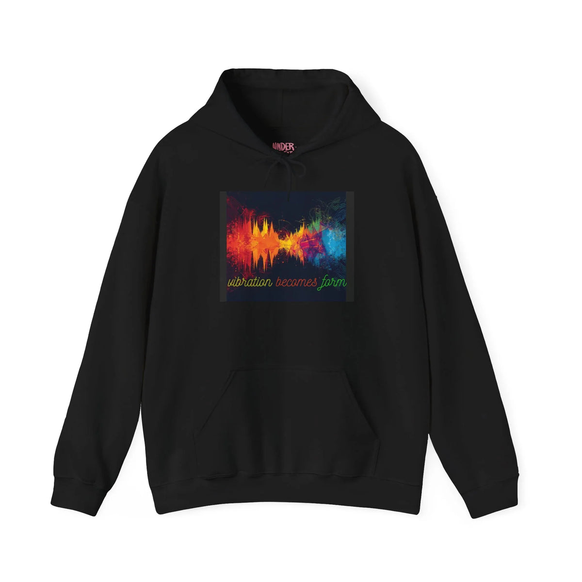 Energy Hoodie — "Vibration Becomes Form" Graphic Hoodie - underthestarsbabe