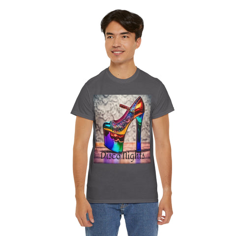 Disco Nights Unisex Heavy Cotton Tee - Retro Vibes - Under the Stars Babe