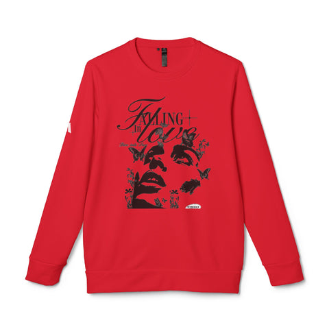 Falling In Love Adidas® Unisex Fleece Crewneck Sweatshirt - Under The Stars Babe