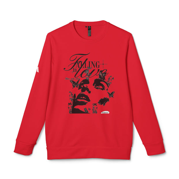 Falling In Love Adidas® Unisex Fleece Crewneck Sweatshirt - Under The Stars Babe
