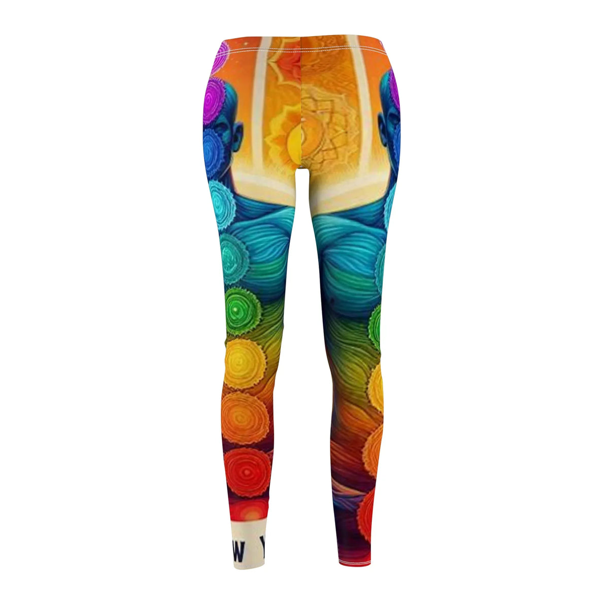 Chakra Rainbow Yoga Leggings — Colorful Spiritual Energy Print - underthestarsbabe