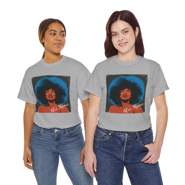 Afro Mama Unisex Heavy Cotton Tee - Unique & Bold - Under the Stars Babe