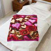 Love Wins! Velveteen Plush Blanket