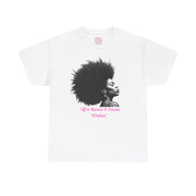 Afro Kisses & Cocoa Wishes Tee | Unisex Heavy Cotton T-Shirt for Black History Month, Celebrations, Diversity, Gift for Her
