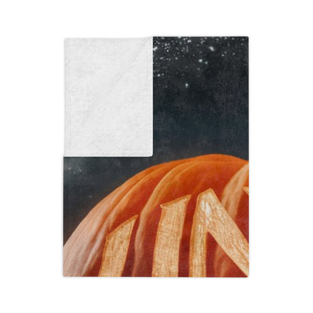 Pumpkin Velveteen Microfiber Blanket - Soft & Cozy - Under the Stars Babe