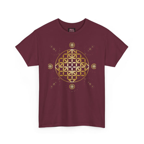 Gold Flower Of Life Unisex Graphic Tee