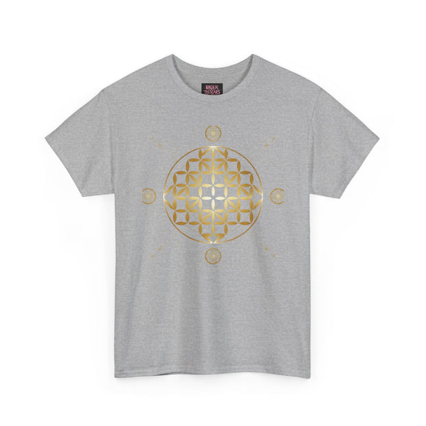 Gold Flower Of Life Unisex Graphic Tee